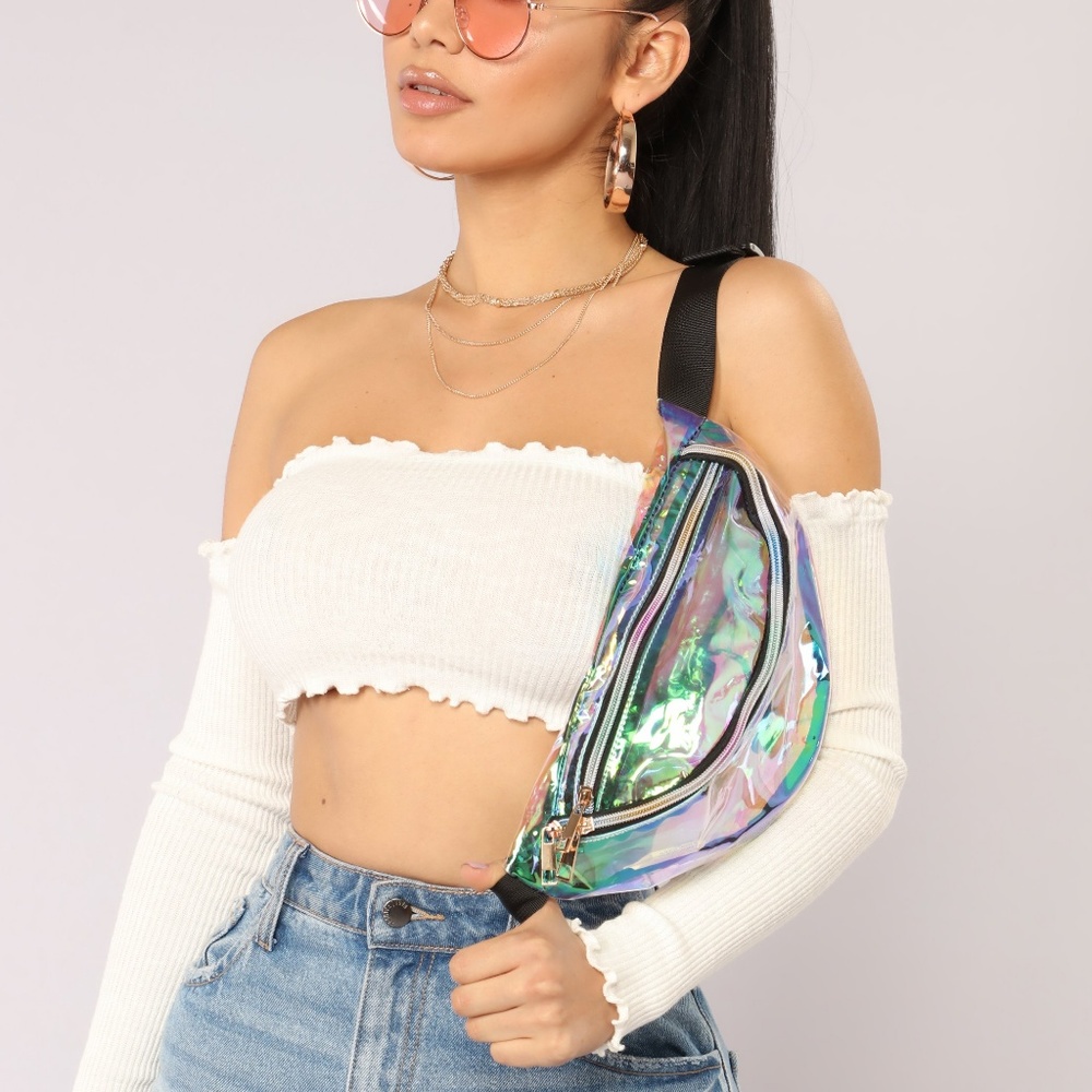 Transparent Holographic Fanny Pack Shoulder Bag - Picture 2 of 8
